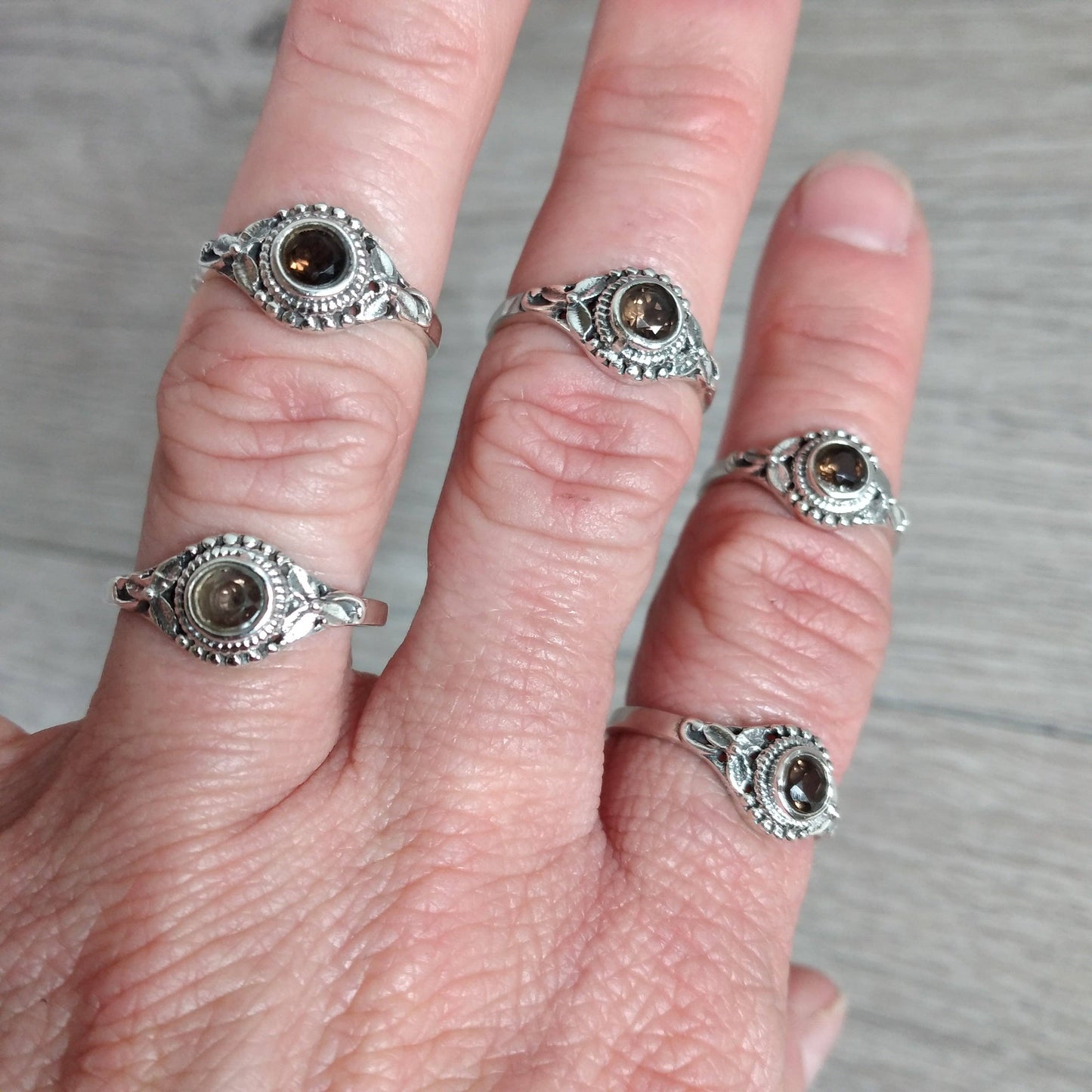 gemstone sterling silver ring