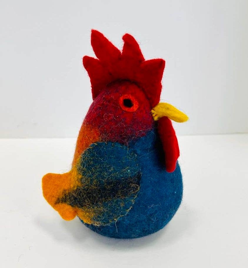 Toys - Rooster - Blue & Red