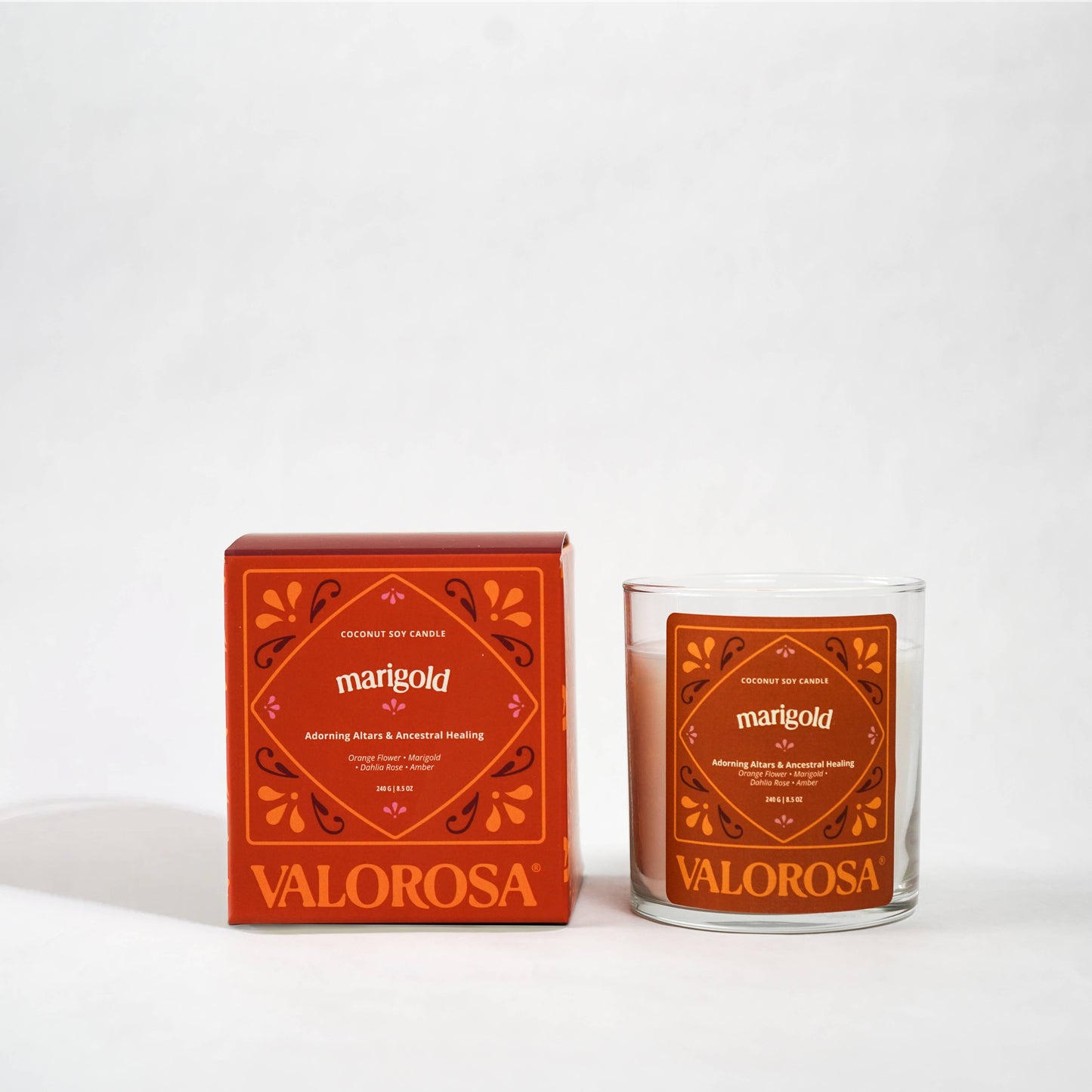 Marigold Candle | Dia De Los Muertos Candle