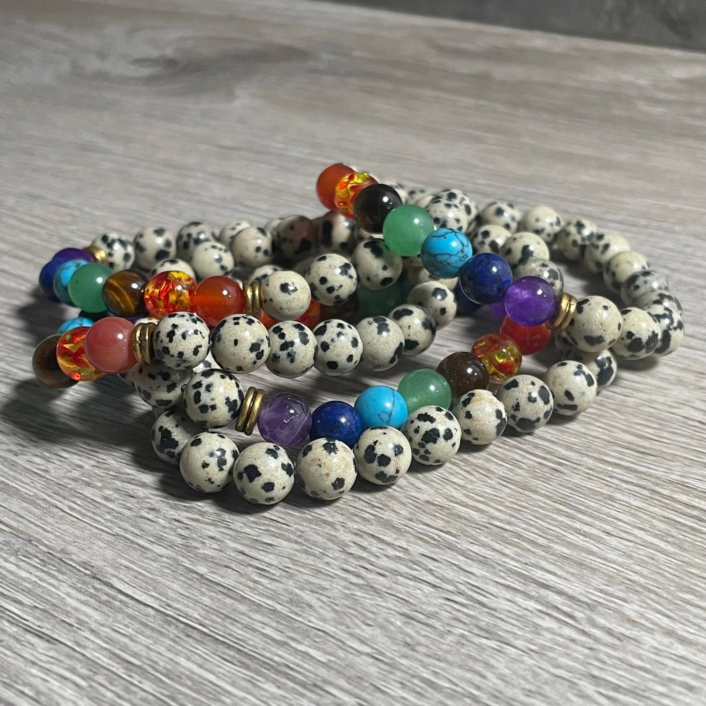 Gemstone Chakra Healing Bracelets 8mm - Wholesale: Lava Buddha