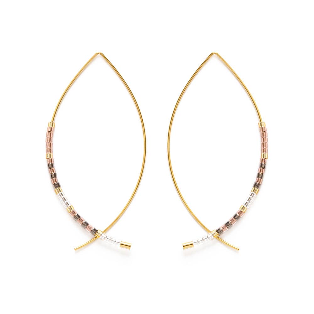 Japanese Bead Marquise Threaders : Sky