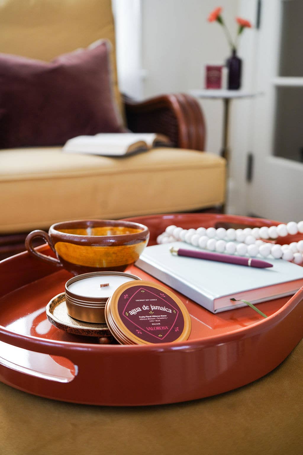 Agua de Jamaica Candle Tin | Hibiscus, Strawberry, Lime
