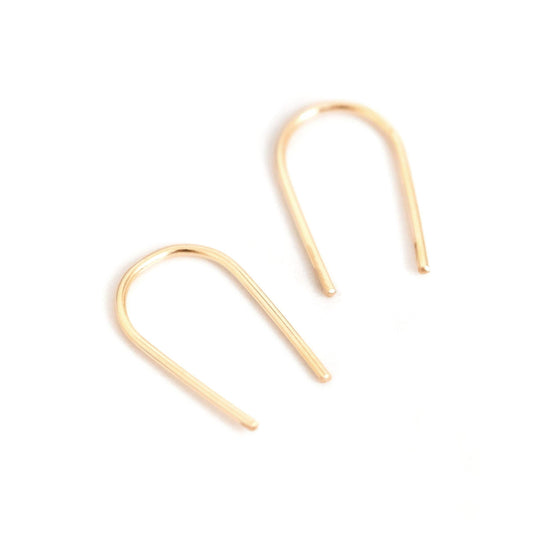 Open Arc Earrings | 14k Gold Fill & Sterling Silver: Gold