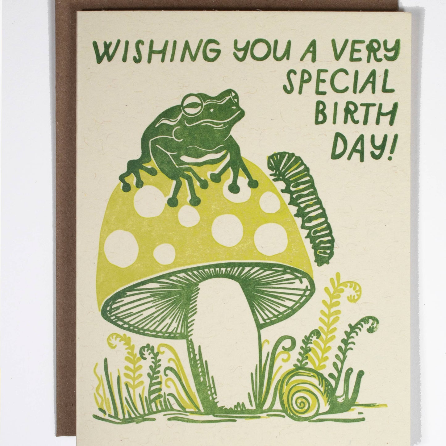 Birthday Frog Mushroom Card