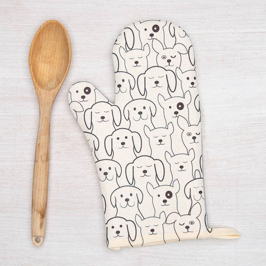 Dogs Oven Mitt | Heat Resistant | Right Hand Only