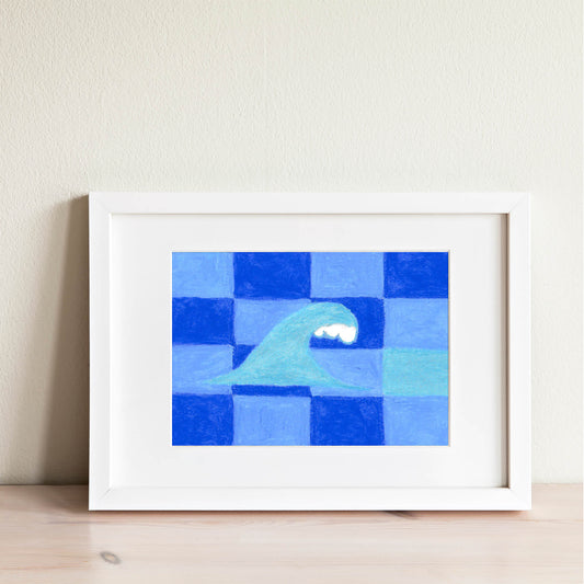Checkered Wave print