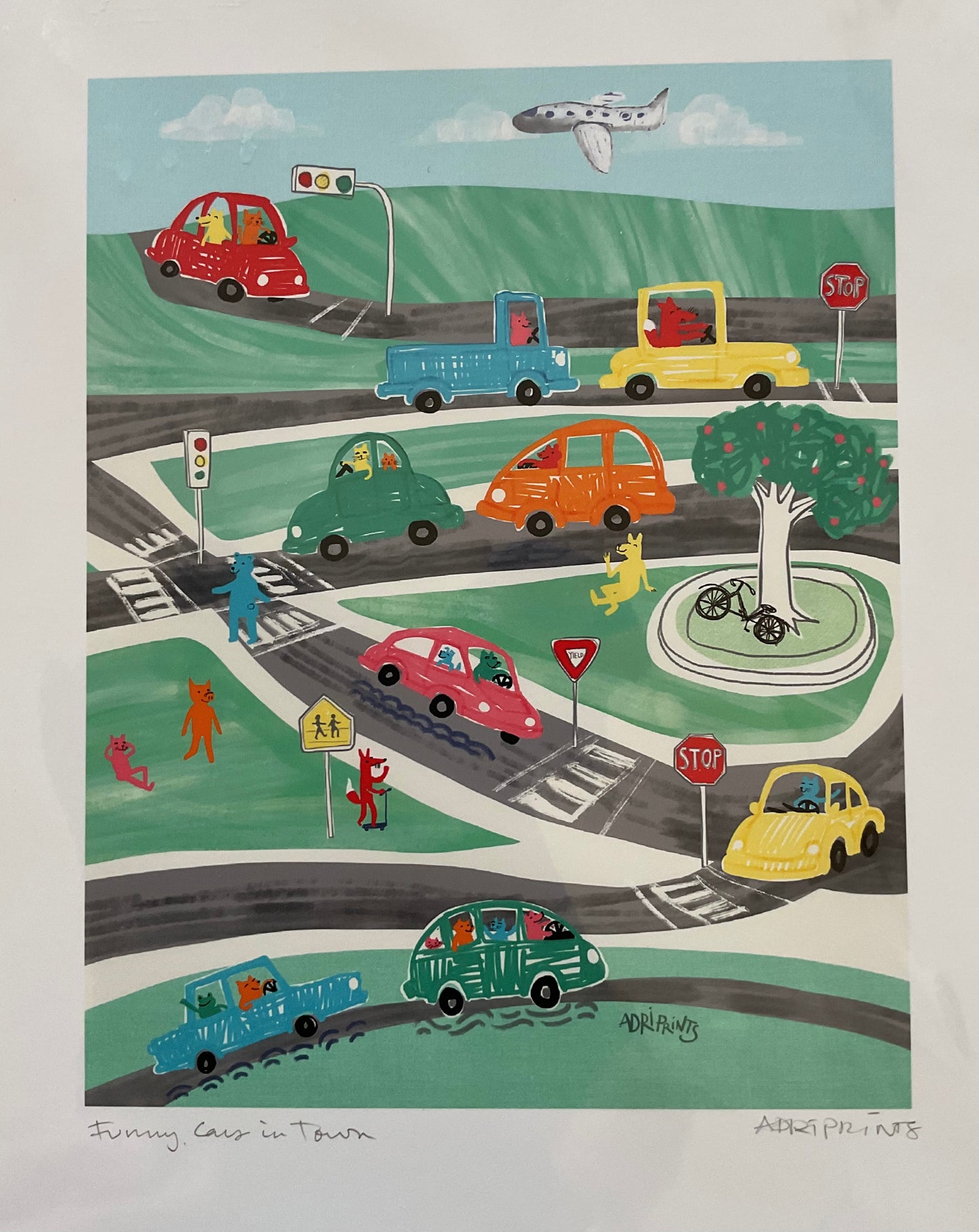 PRINT - Cars in Town print by Adriana Bergstrom (Adriprints)