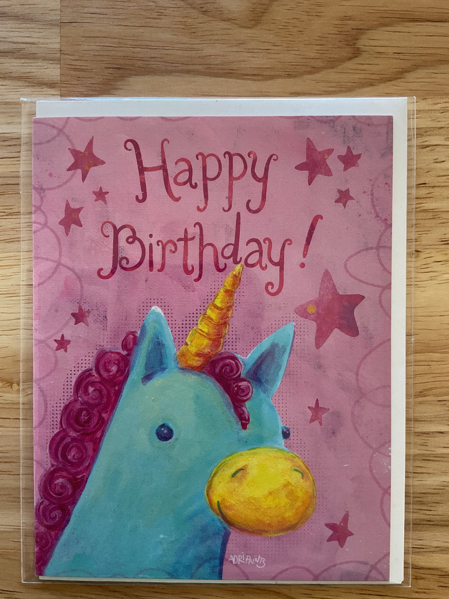 BIRTHDAY - Unicorn Fancy Happy Birthday card - featuring art by Adriana Bergstrom