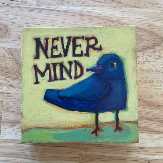 MINI Raven Nevermind (original painting on wood)