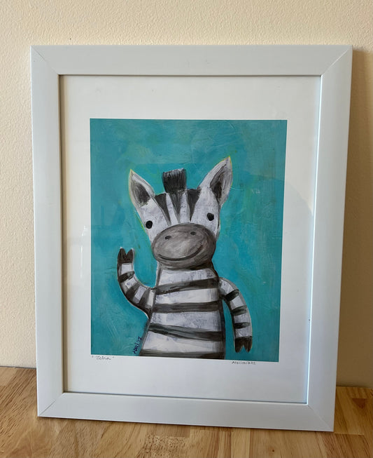 Zebra framed