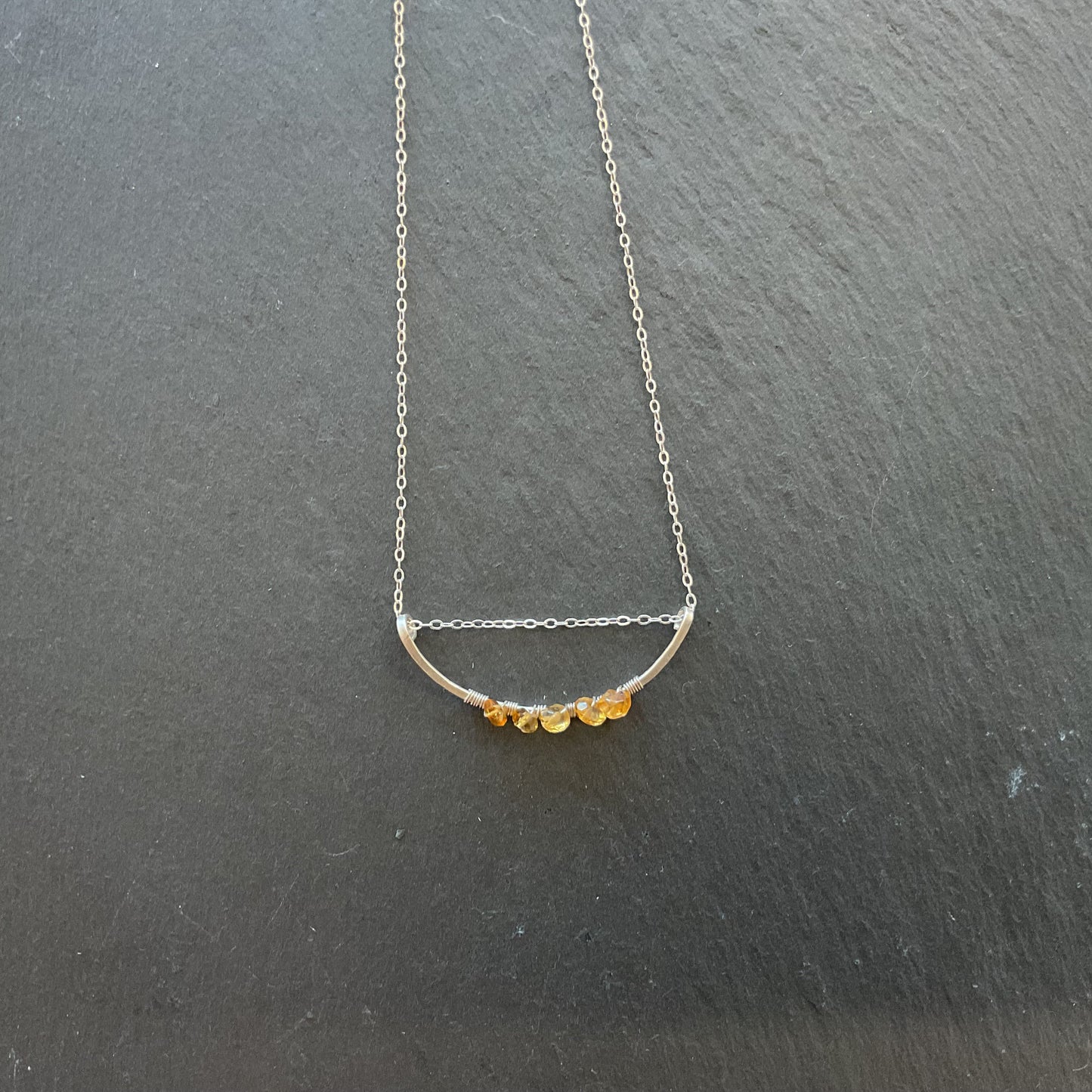 Sterling Silver Arc Woven Citrine