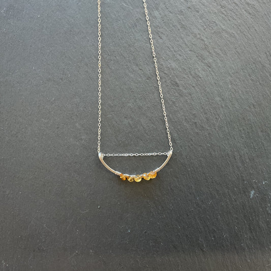 Sterling Silver Arc Woven Citrine