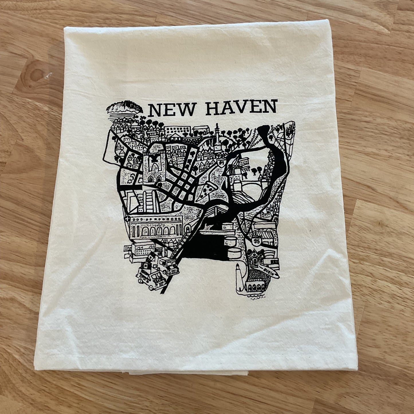 New Haven tea towel