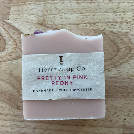 Pretty in pink peony soap