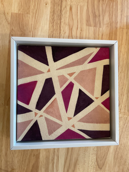 Purple pink triangle painting