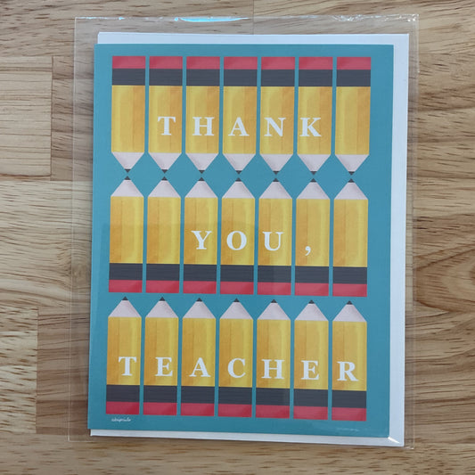 Thank you teacher pencils card