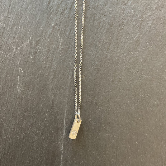 Cubic Zirconia and sterling silver pendant