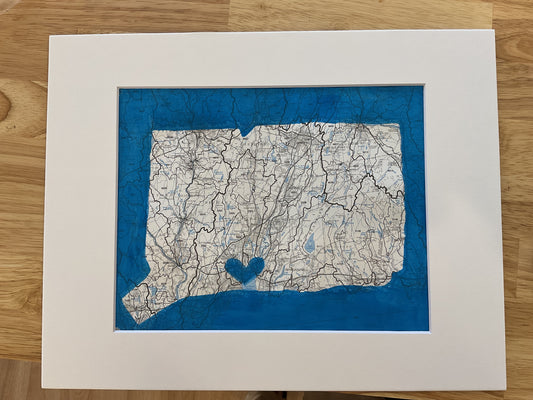 CT print with heart on New Haven