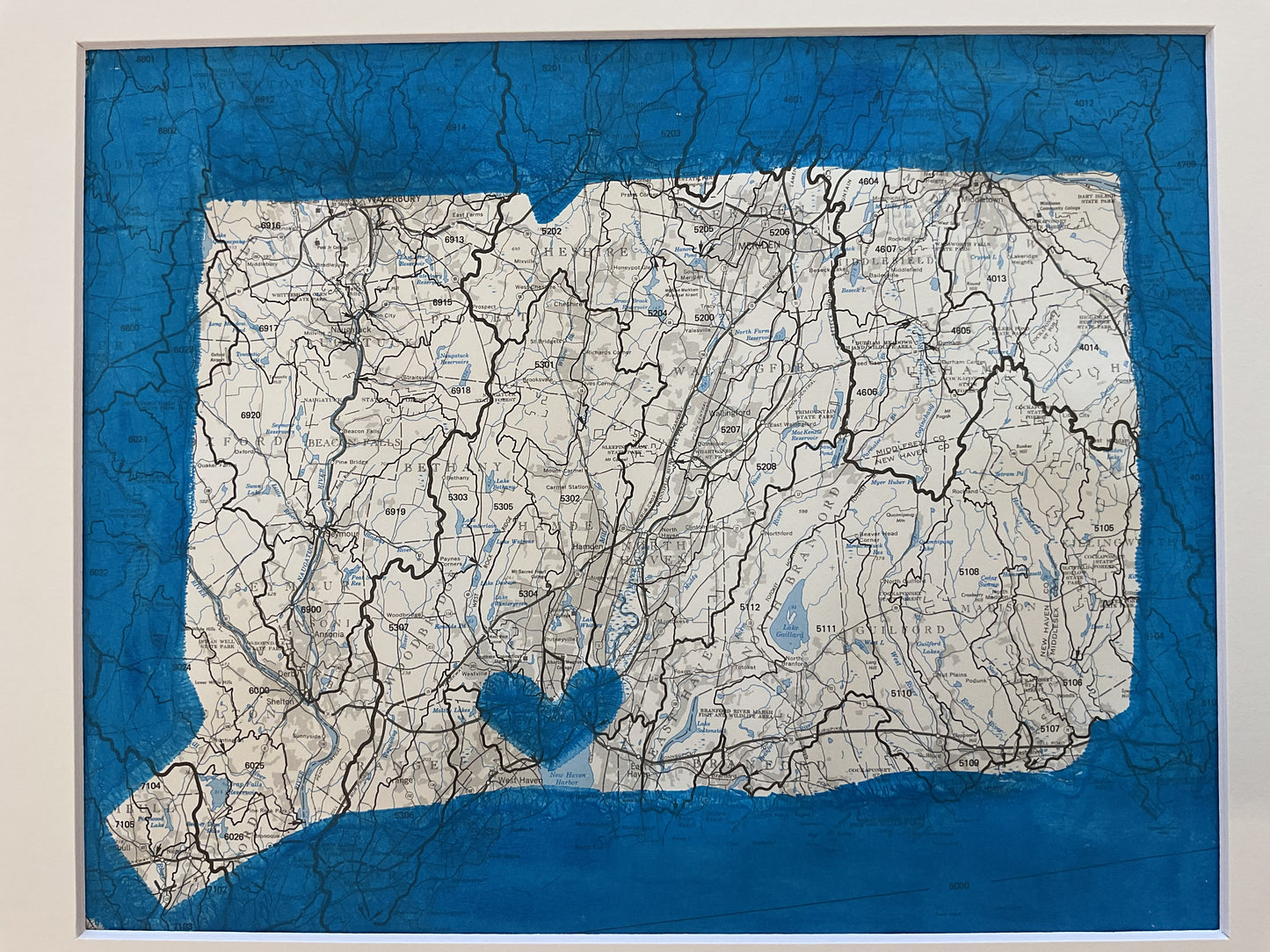 CT print with heart on New Haven