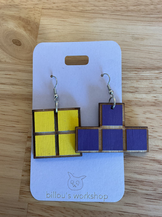 Tetris earrings