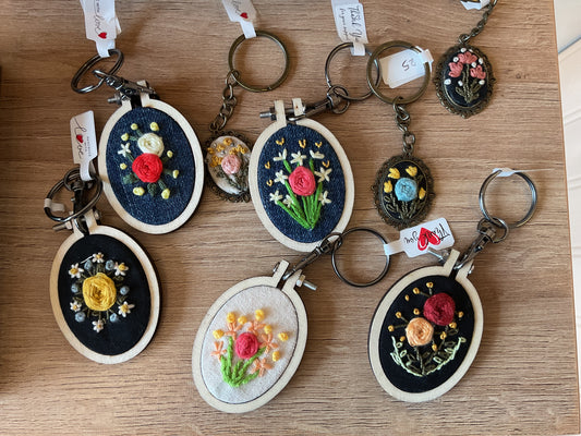 Embroidered key chain