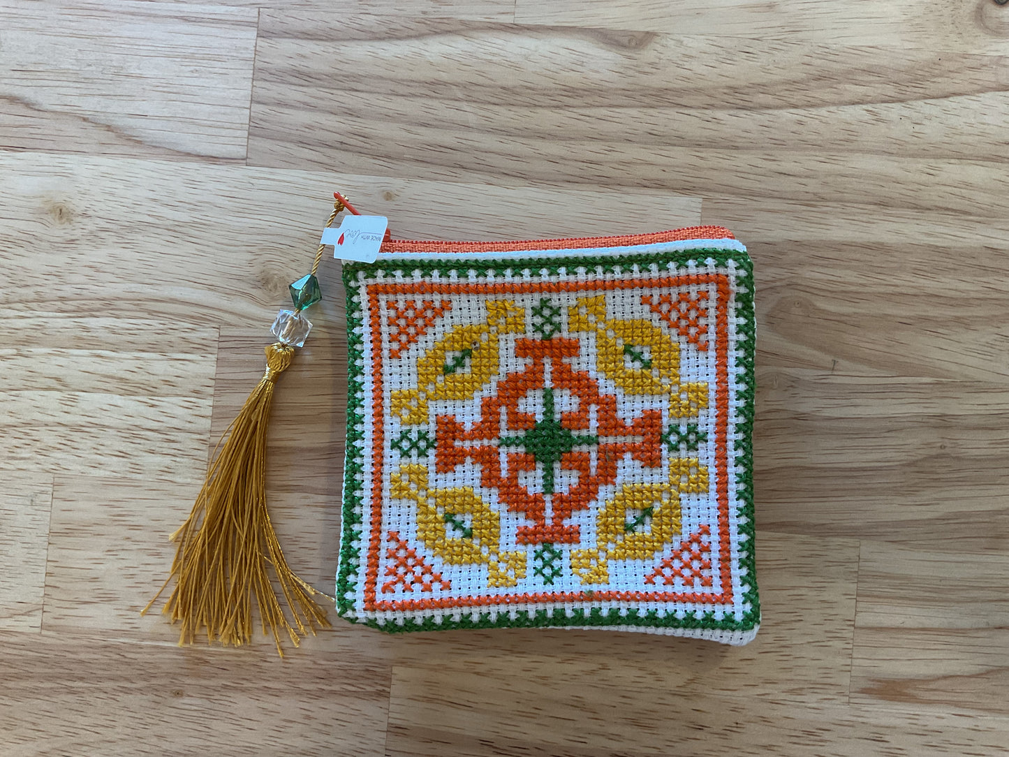 Embroidered pouch