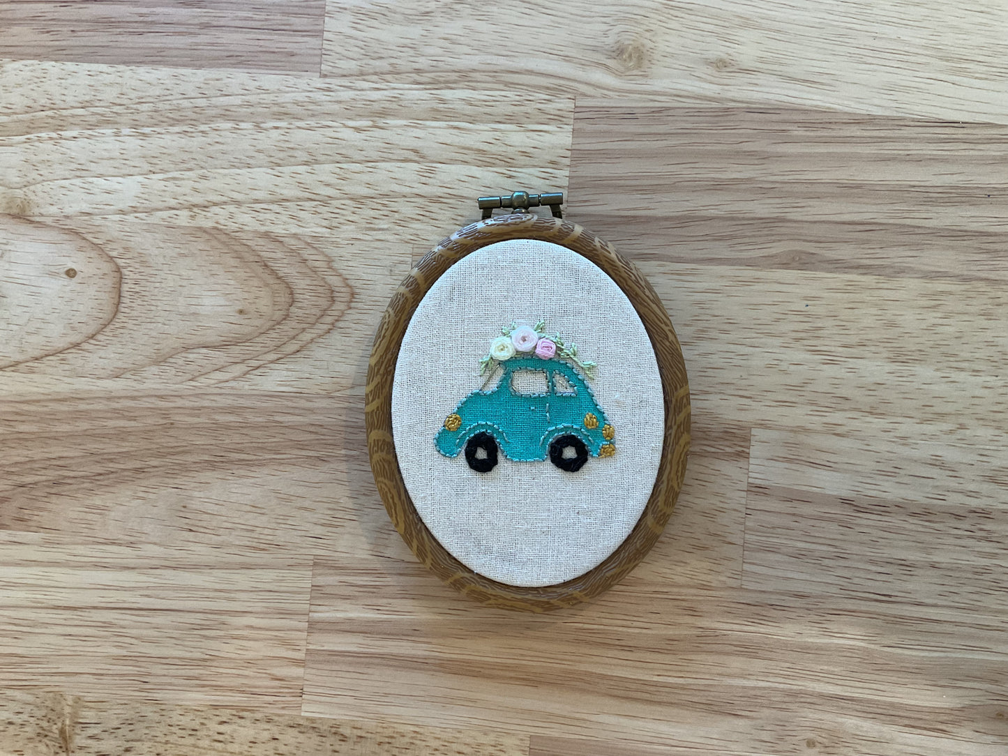 Embroidered car wall hanging