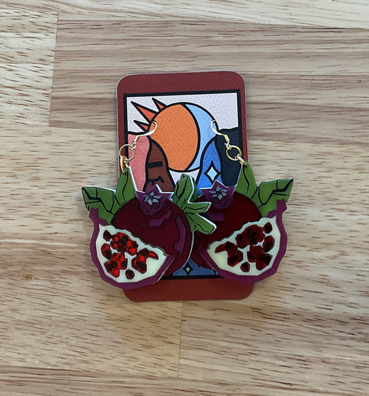 Pomegranate earrings