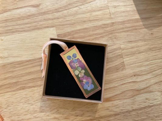 Pressed hydrangea ornament