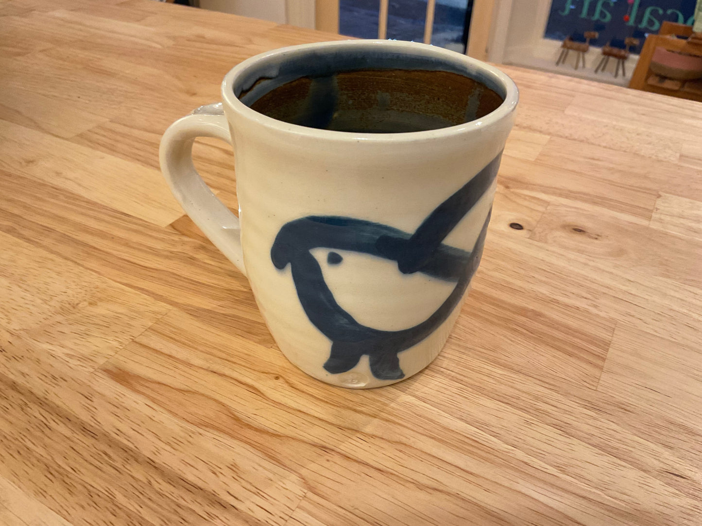 Blue bird mug