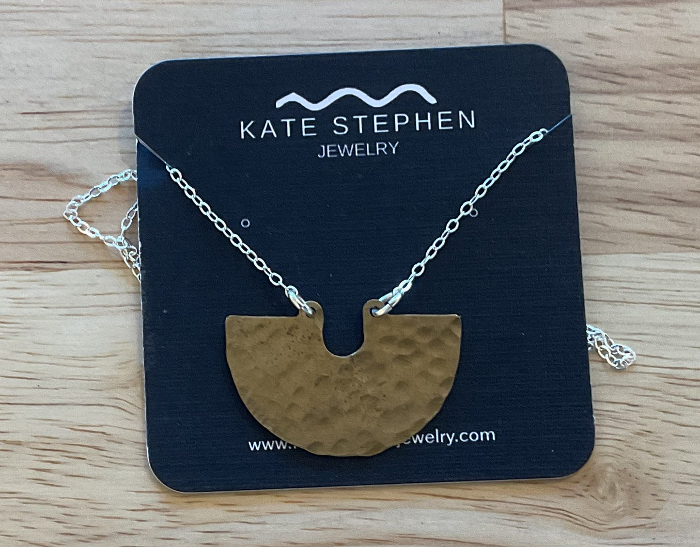 Brass fan on Sterling chain
