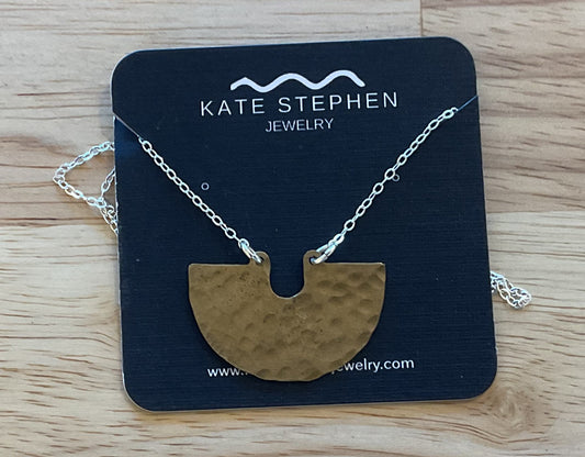 Brass fan on Sterling chain