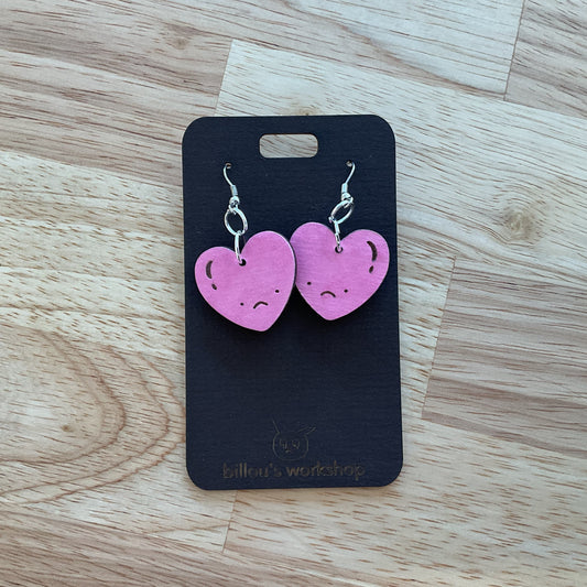 Pensive hearts—pink