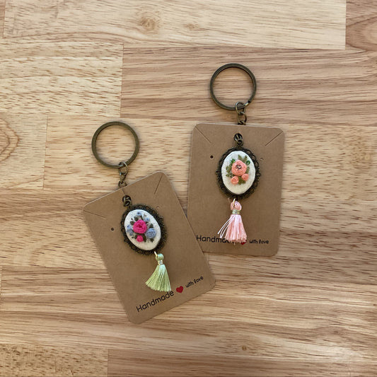 Small embroidered key chain