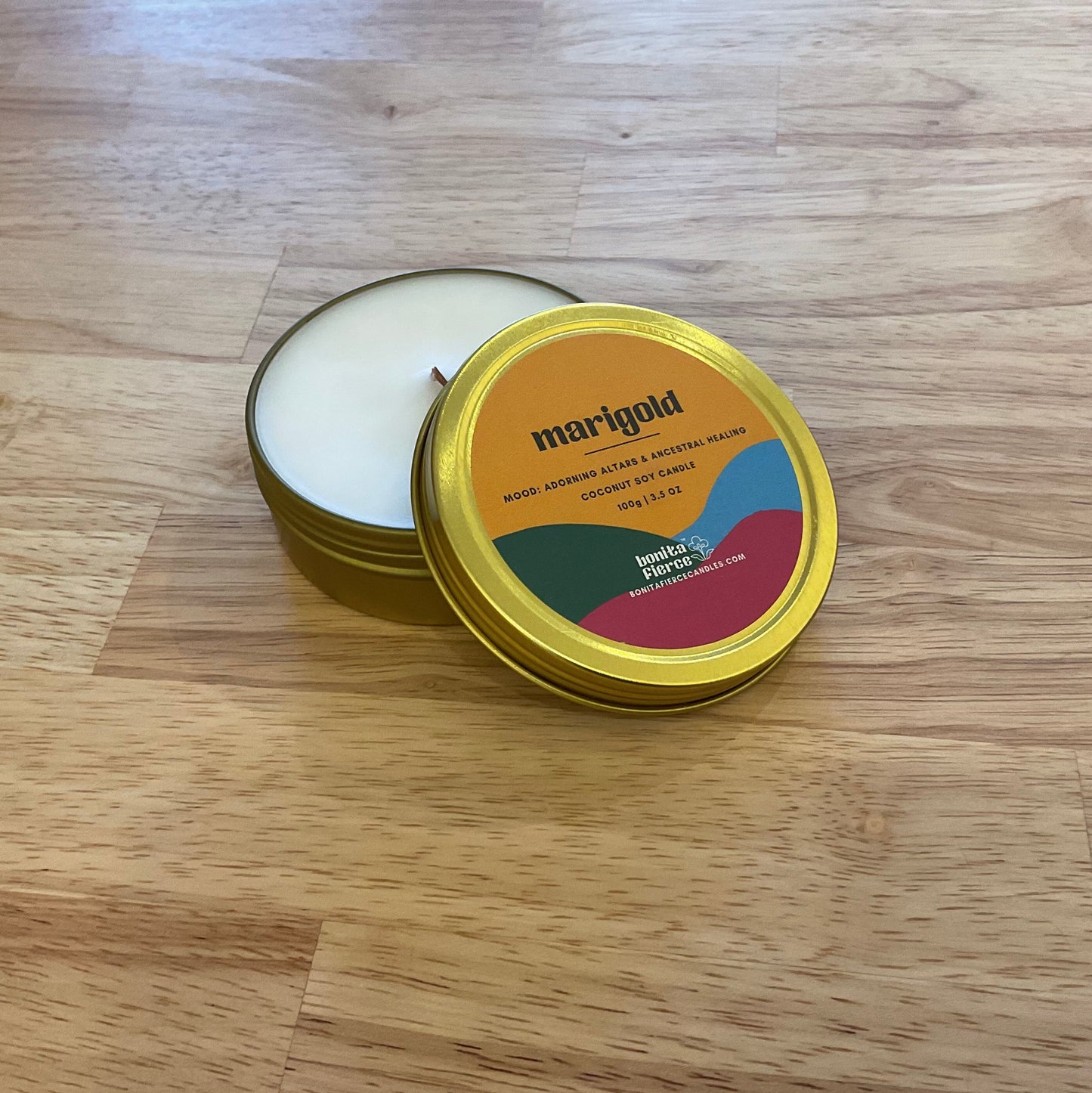 Marigold Candle Tin