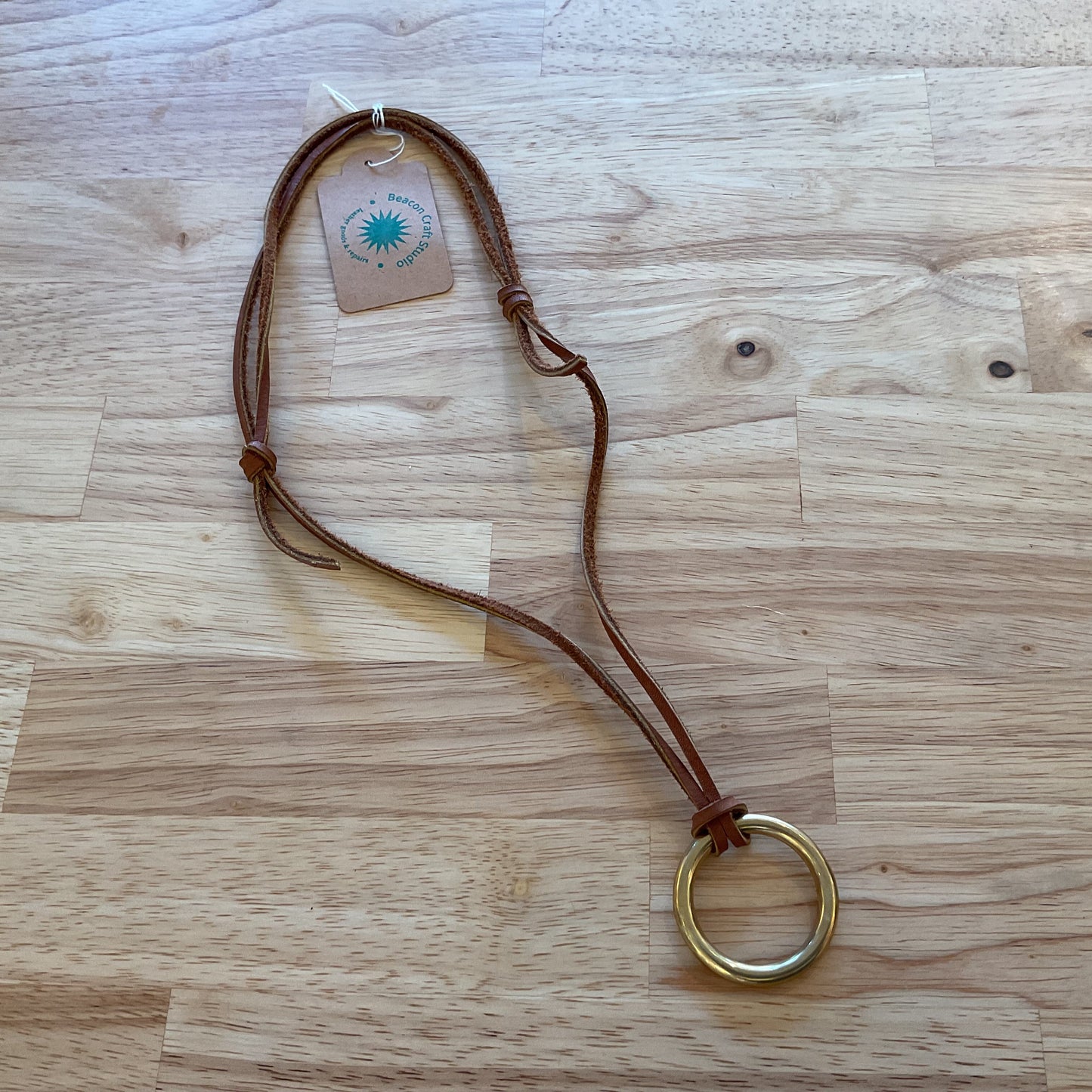 Leather cord O-Ring Necklace