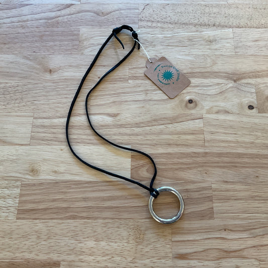 Leather cord O-Ring Necklace