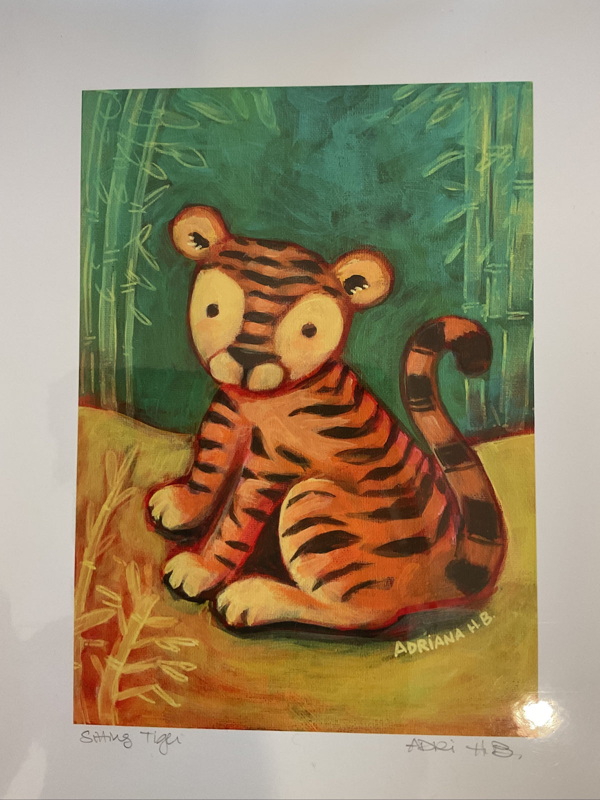 Sitting tiger print small