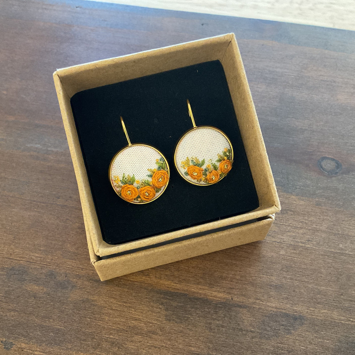 Blom drop earrings—orange