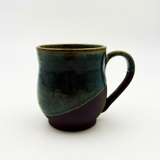 Teal on Black Glaze Mug