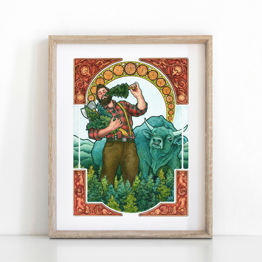 Stop and smell the pine trees print