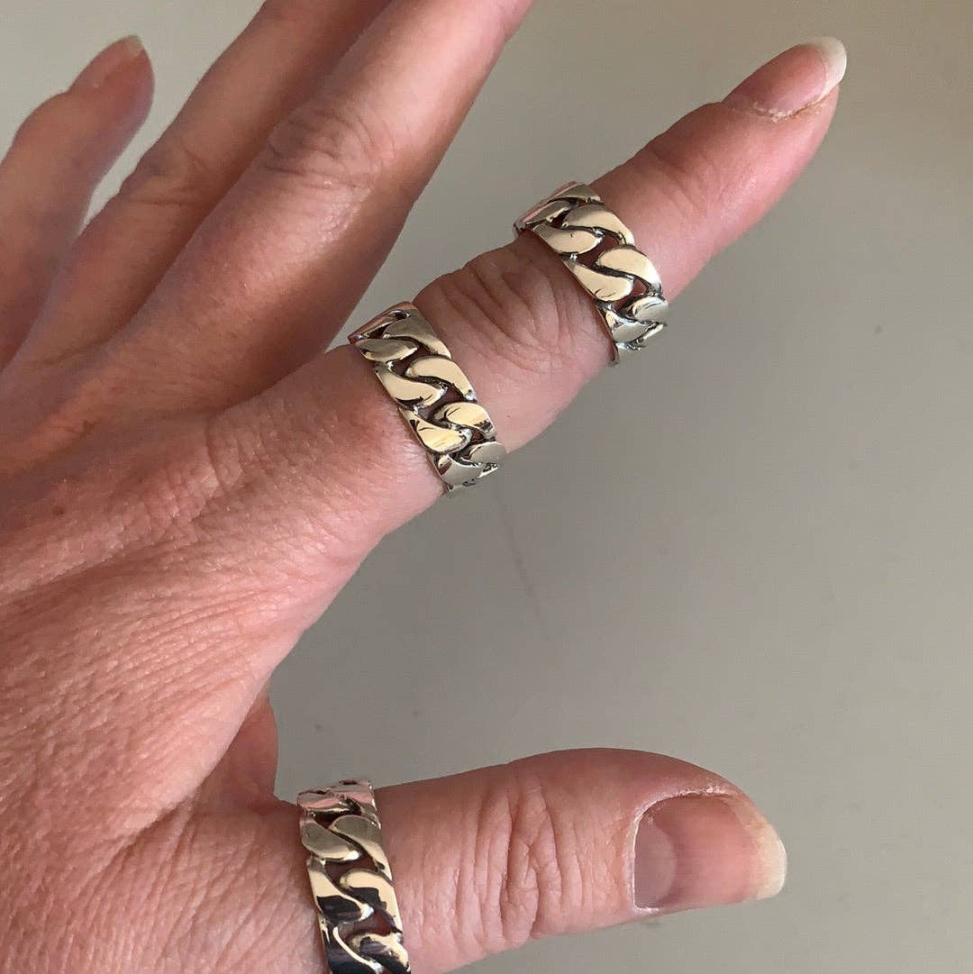 Sterling Silver Rings Stacking and Bands: Buckle