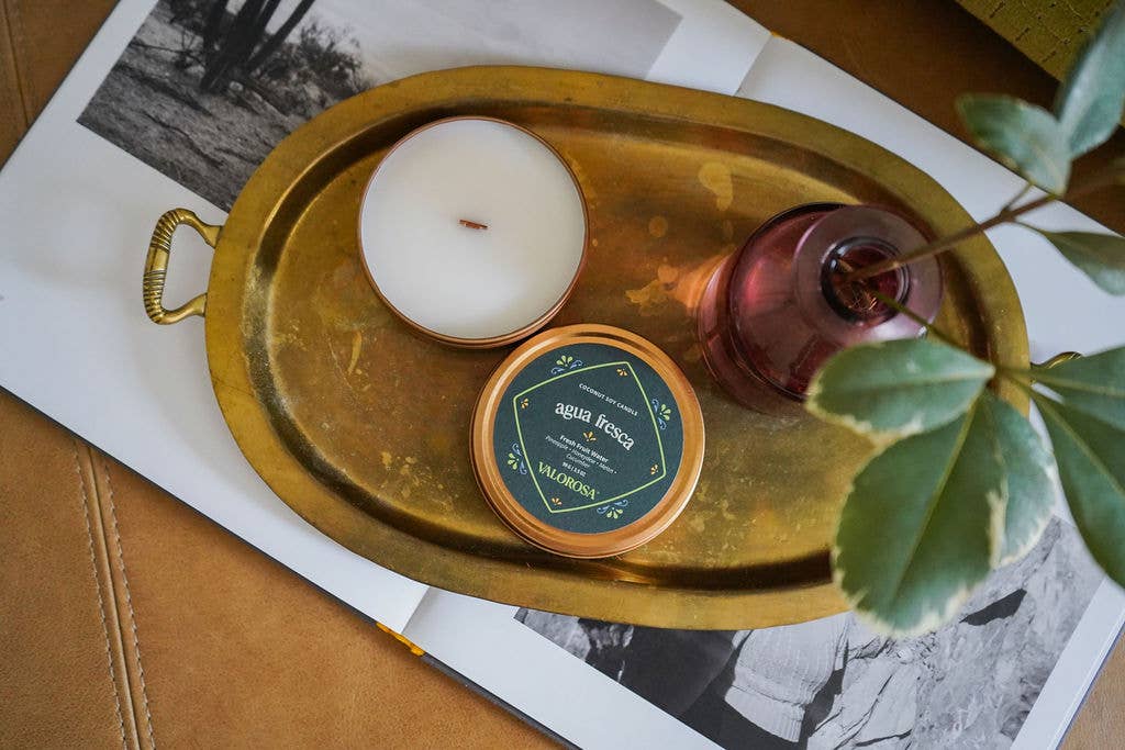 Agua Fresca Candle Tin | Pineapple Melon & Cucumber Water
