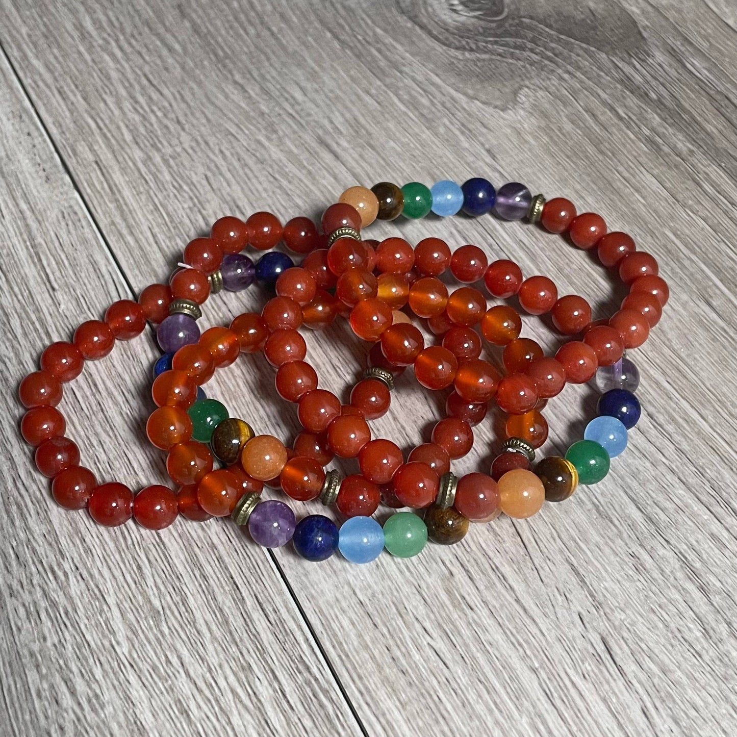Gemstone Chakra Healing Bracelets 8mm - Wholesale: Lava Buddha