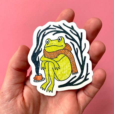 Sticker - scarf frog