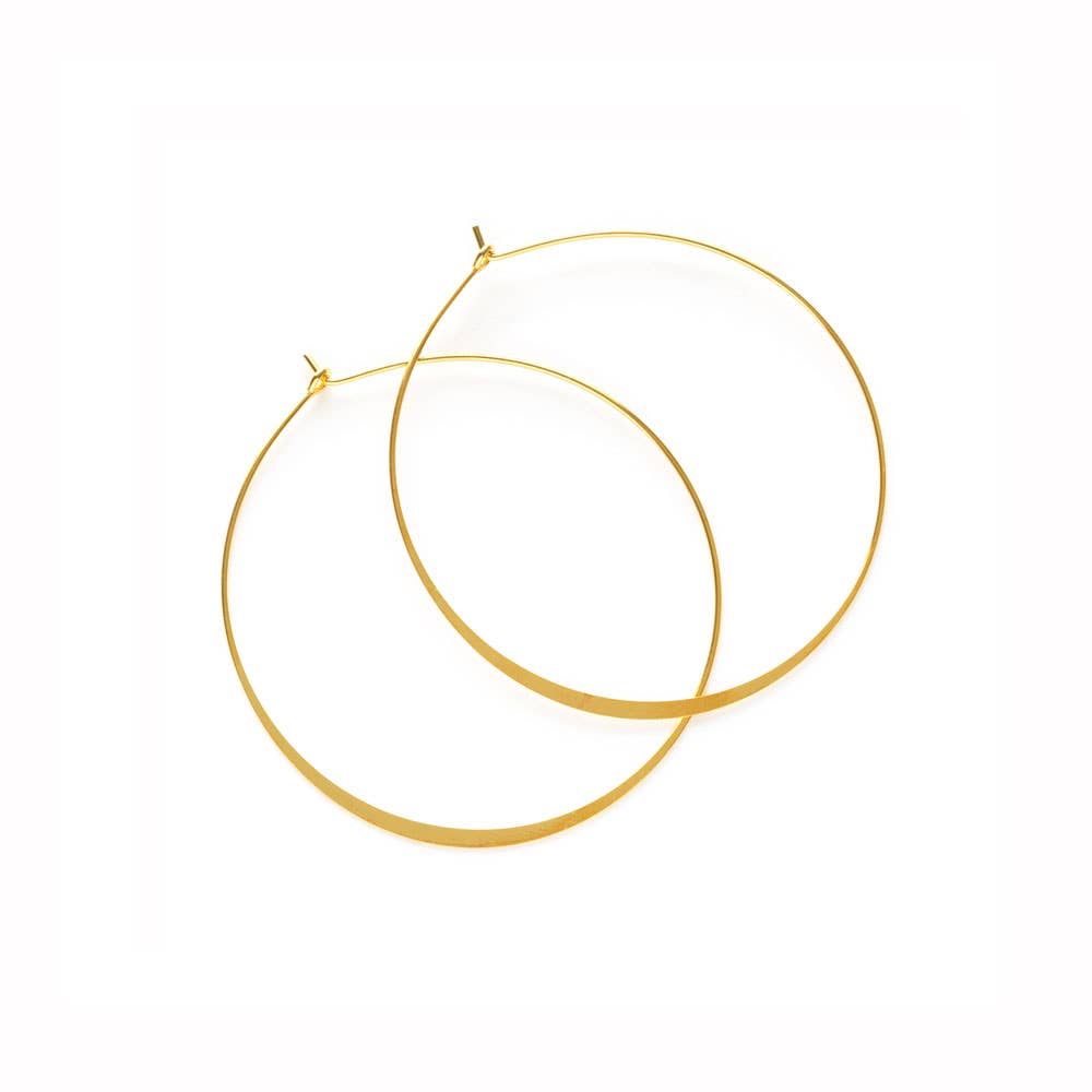 1.5" Classic Hoop Earrings: Silver