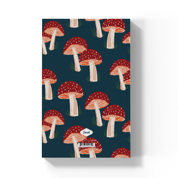 Navy Mushrooms Layflat Journal Notebook