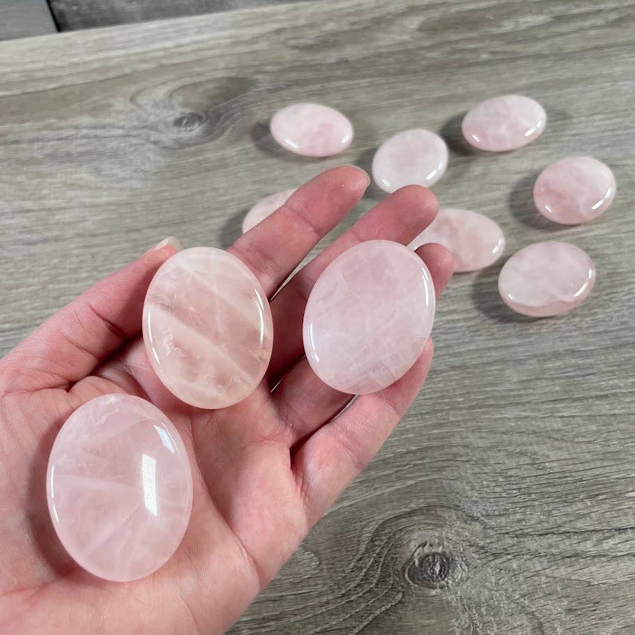 Gemstone Palm Stones 45mm – Bulk Crystal Supplies: Assorted (may be man made dyed or treated)