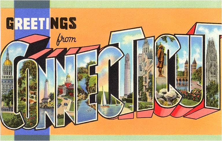 Postcard CT-157 Greetings from Connecticut