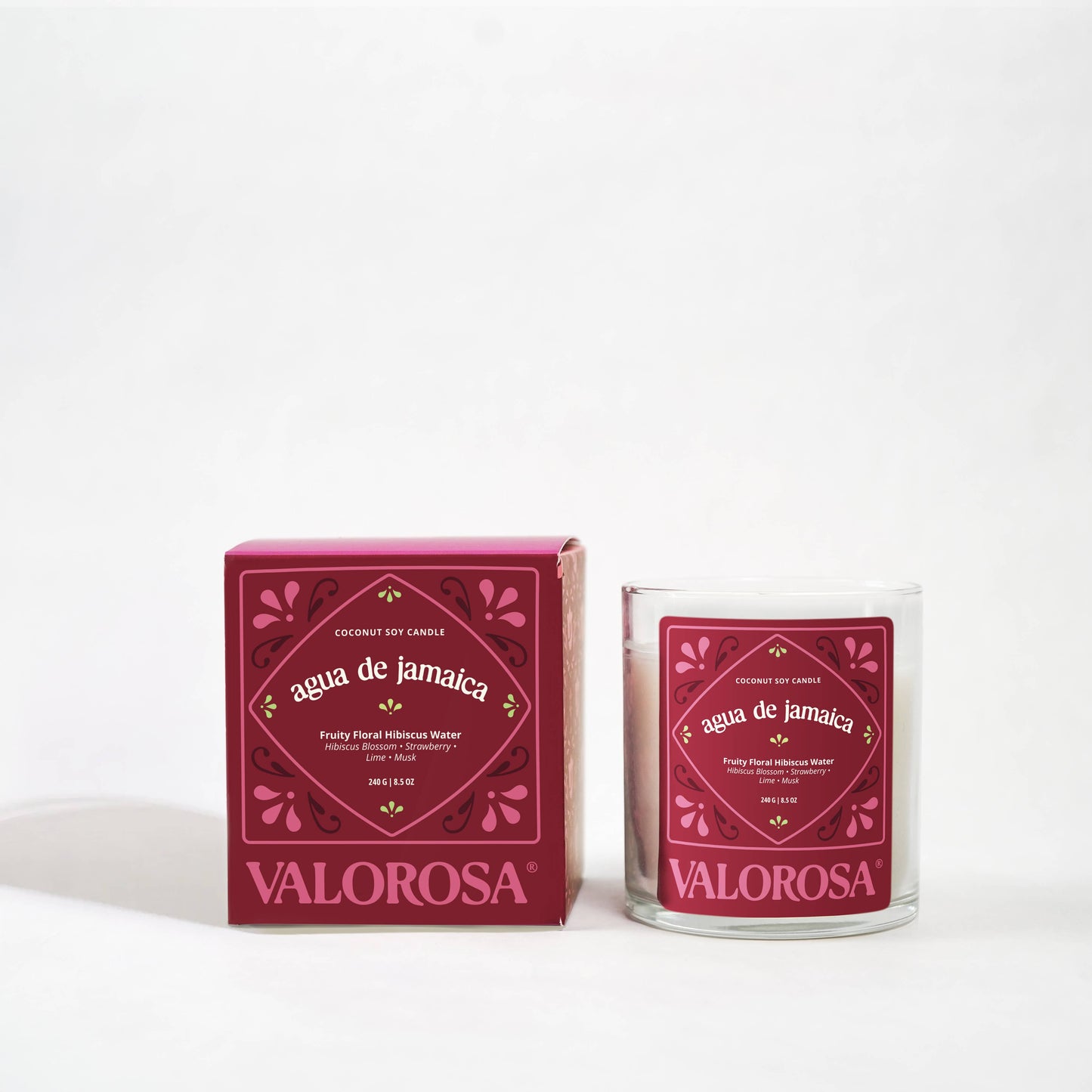 Agua de Jamaica Candle | Hibiscus, Strawberry, Lime